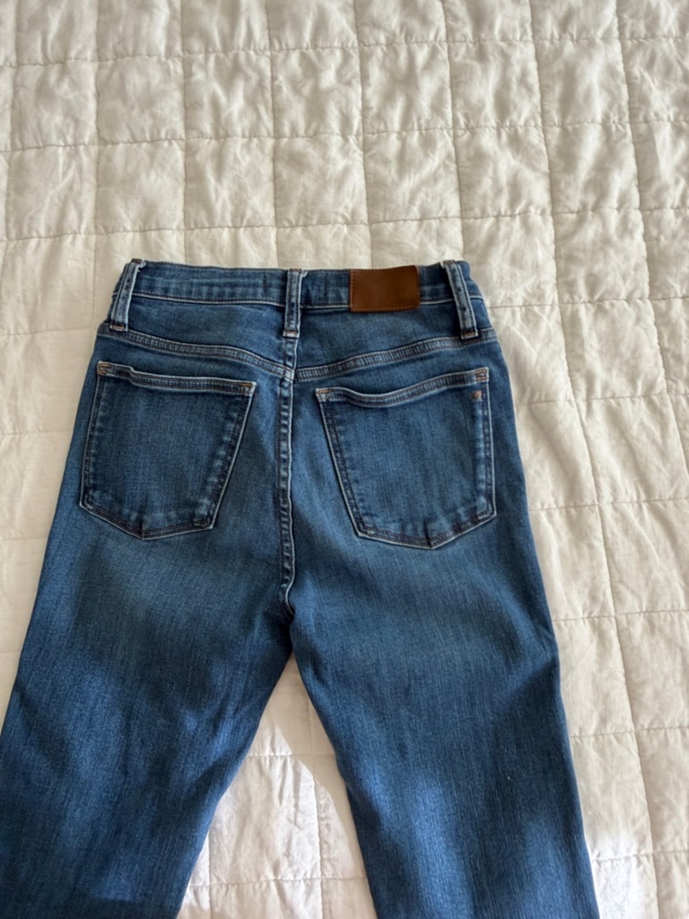 Madewell Medium Blue Skinny Jeans with Back Pockets
